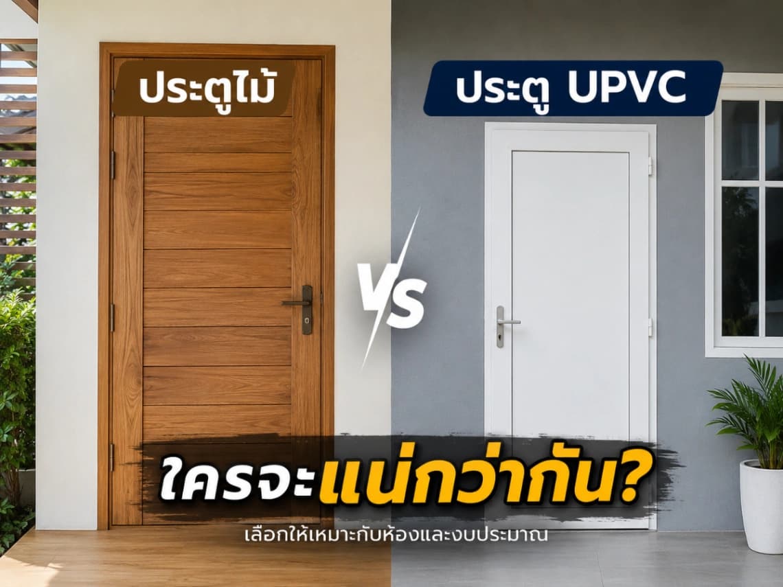 ประตูไม้กับประตู UPVC ต่างกันอย่างไร? เลือกให้เหมาะกับห้องและงบประมาณ